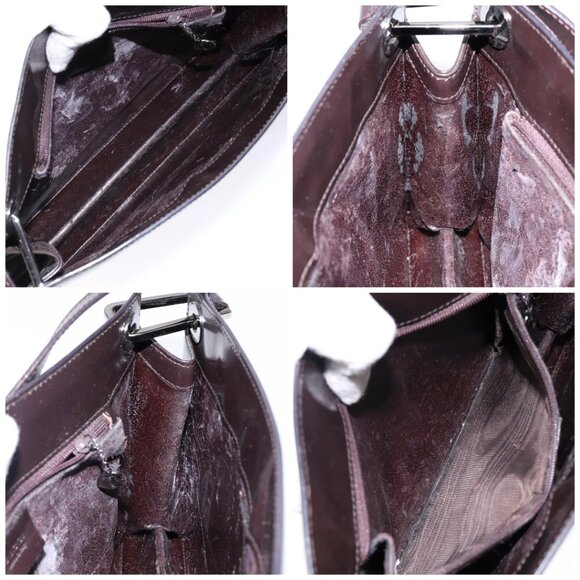 GUCCI Shoulder Bag Patent leather Brown Silver 001 3034 1705 Auth ep10769 - Picture 14 of 15